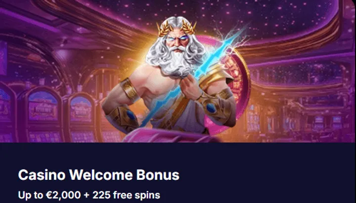 Bonus casino benvenuto fino a 2000 euro 225 giri gratis