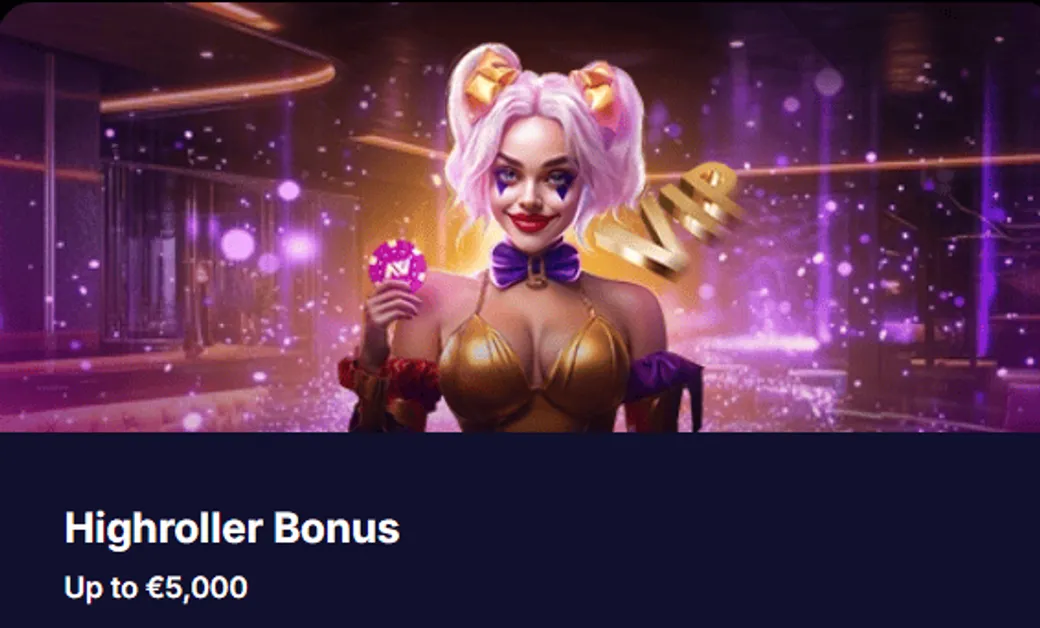 Bonus high roller fino a 5000 euro